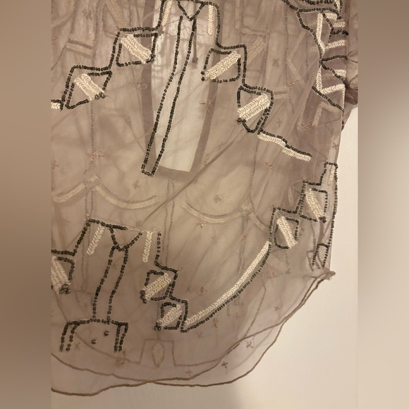 Free People XS Sheer Beaded Top - Picture 5 of 12